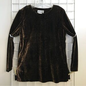 vintage Blouse BRIGGS NY Sparkle Velvet Top